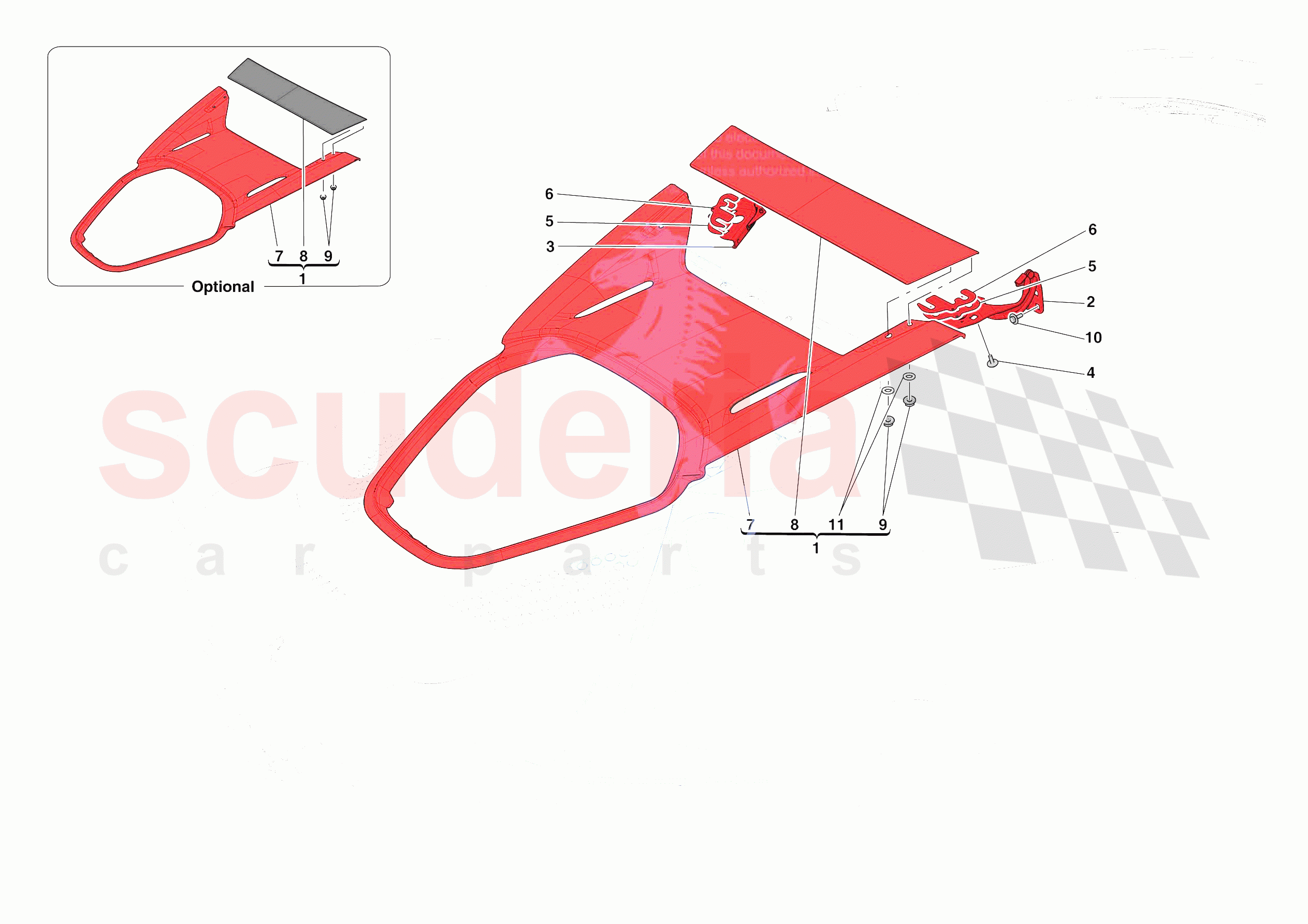 REAR LID SUBSTRUCTURE of Ferrari Ferrari SF90 Stradale USA
