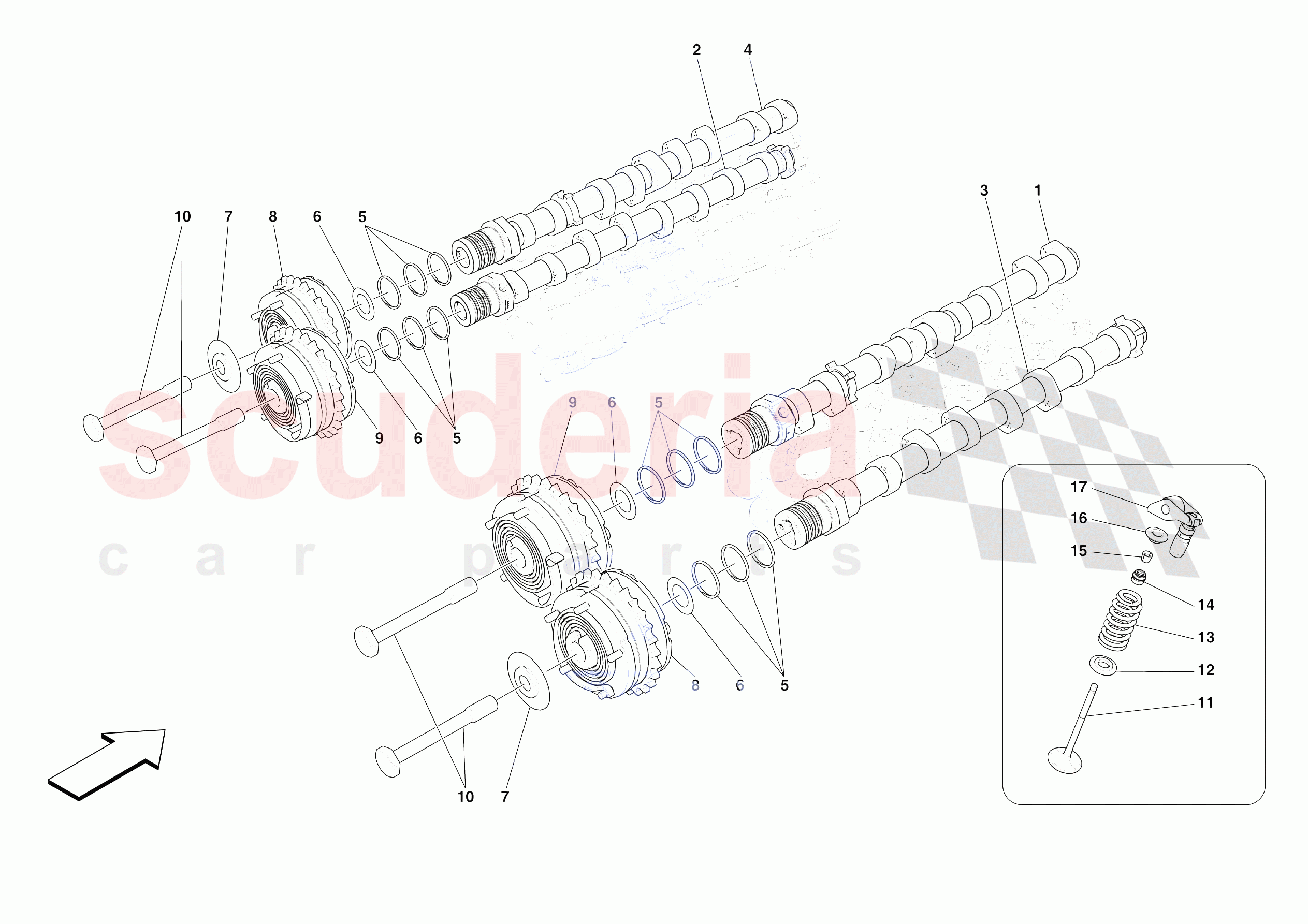 CYLINDER HEADS - TIMING of Ferrari Ferrari SF90 XX Spider Europe