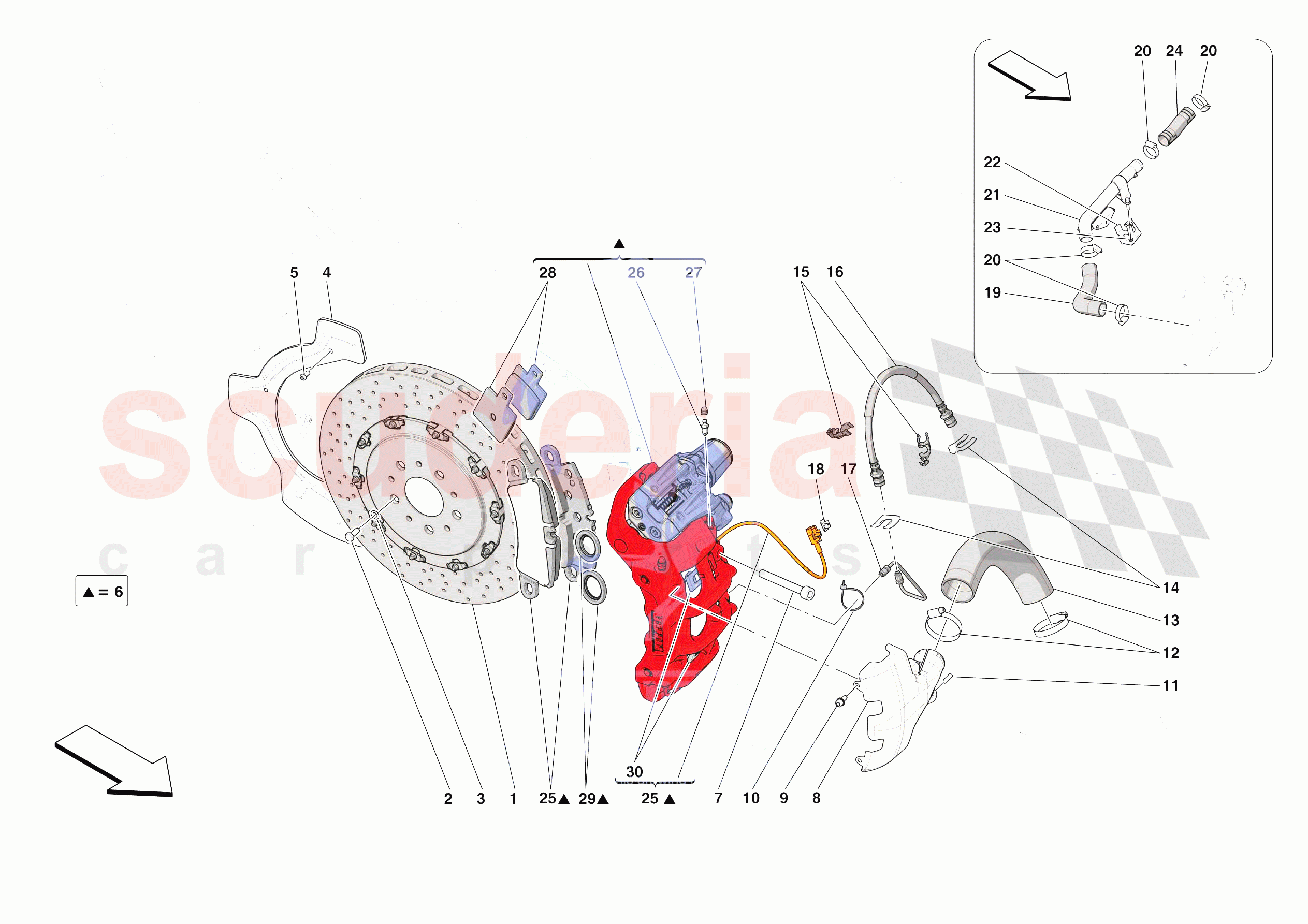 REAR SUSPENSION - CALLIPERS AND DISCS of Ferrari Ferrari SF90 XX Spider Europe