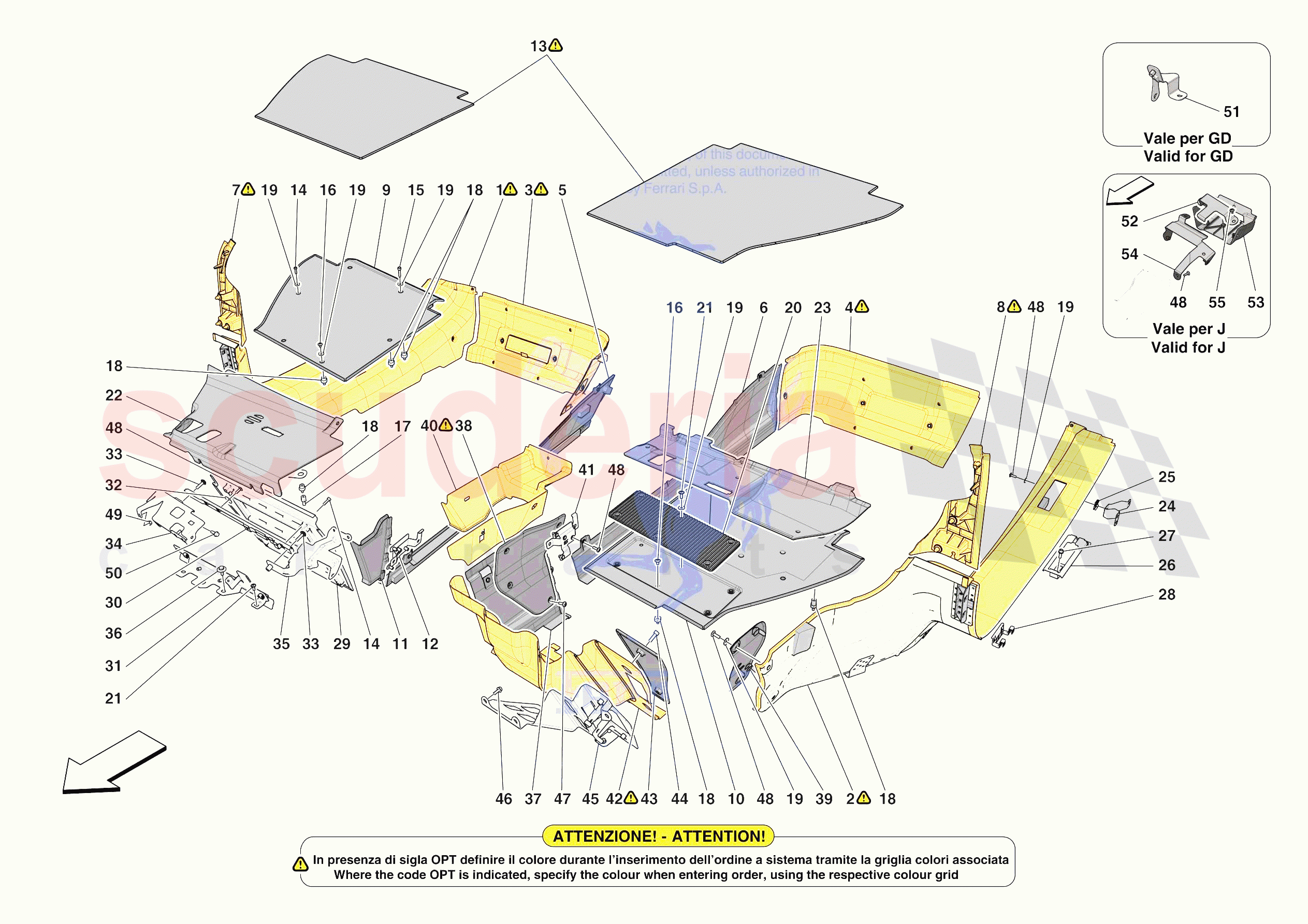 PASSENGER COMPARTMENT MATS of Ferrari Ferrari SF90 XX Spider Europe