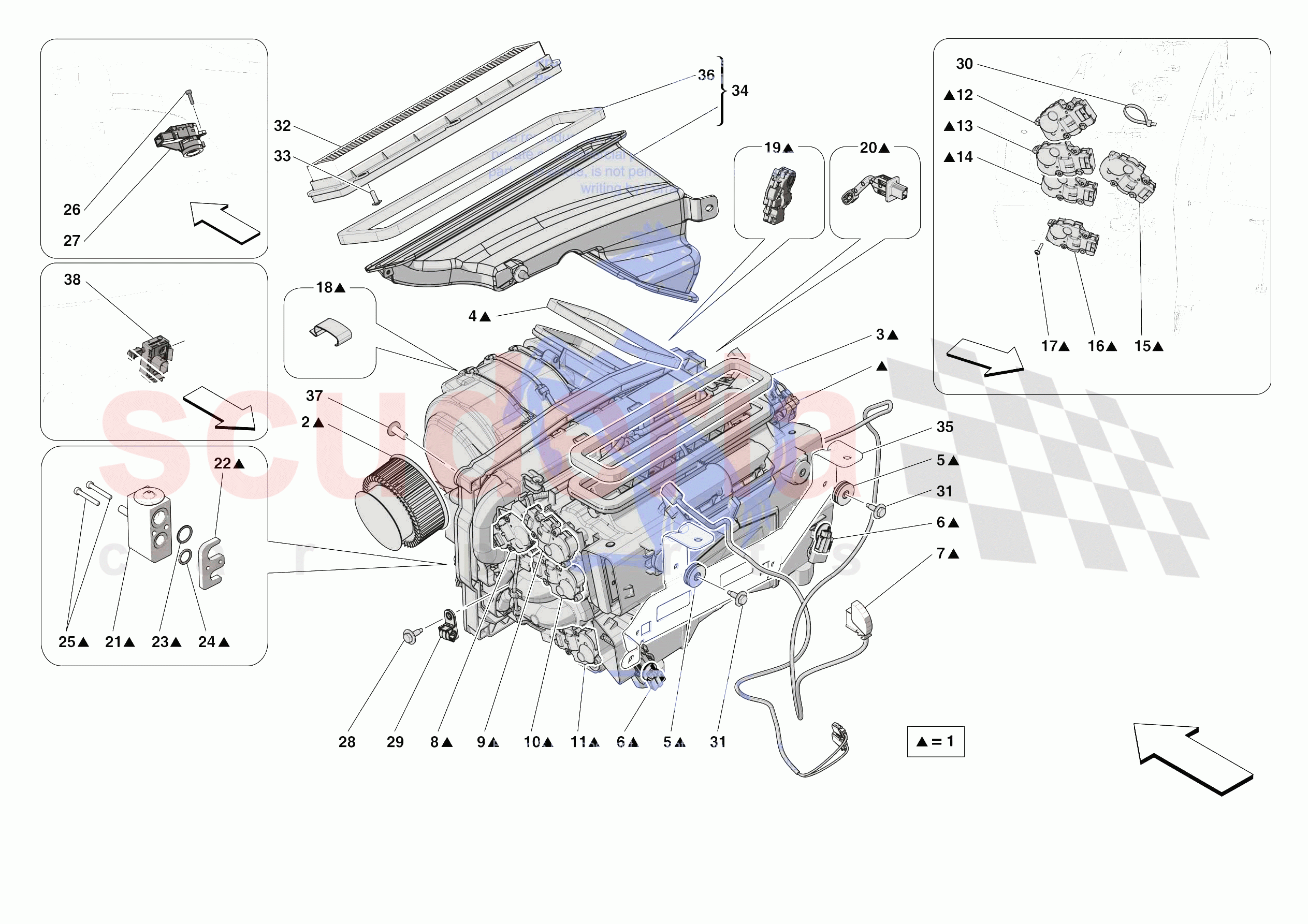 A/C SYSTEM - EVAPORATOR of Ferrari Ferrari SF90 XX Spider Europe