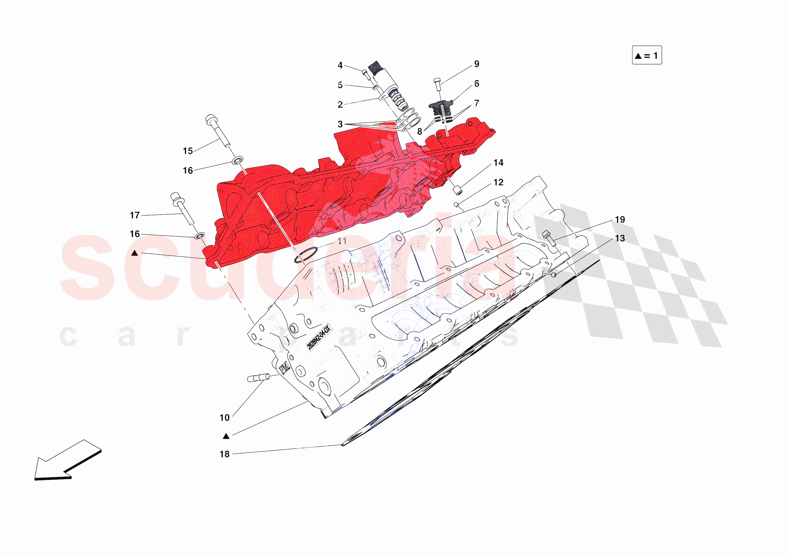CYLINDER HEADS - RH HEAD of Ferrari Ferrari SF90 XX Spider Europe RH