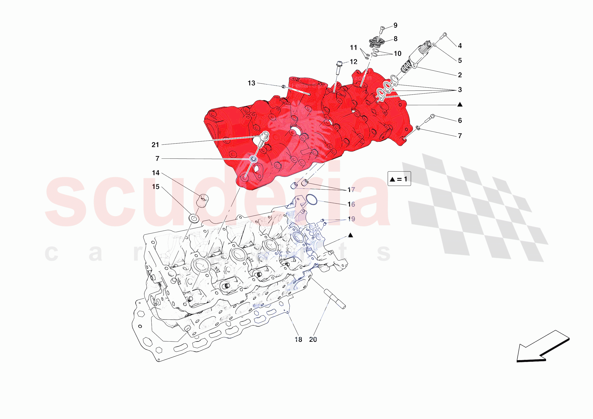CYLINDER HEADS - LH HEAD of Ferrari Ferrari SF90 XX Spider Europe RH