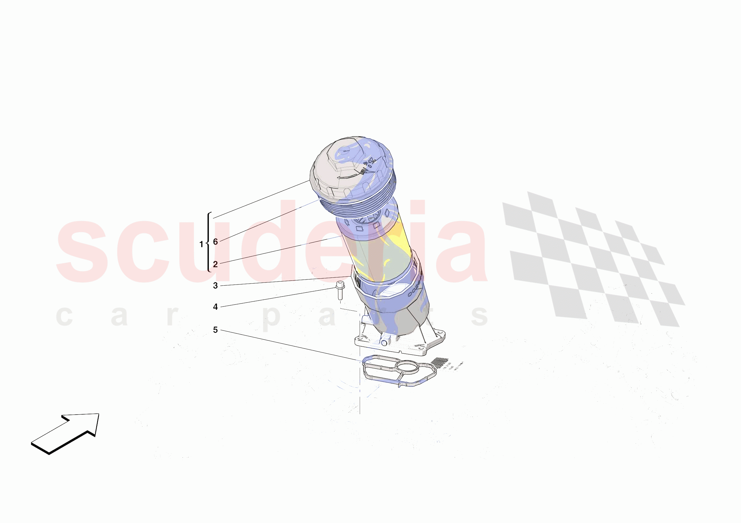 LUBRICATION FILTERS of Ferrari Ferrari SF90 XX Spider Europe RH