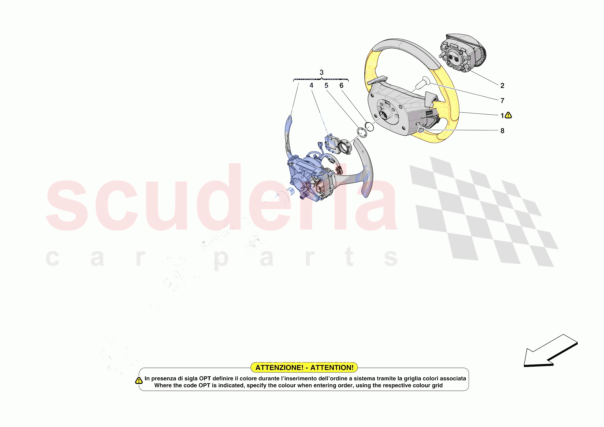 STEERING WHEEL AND STEERING SYSTEM - STEERING WHEEL AND AIRBAG of Ferrari Ferrari SF90 XX Spider Europe RH