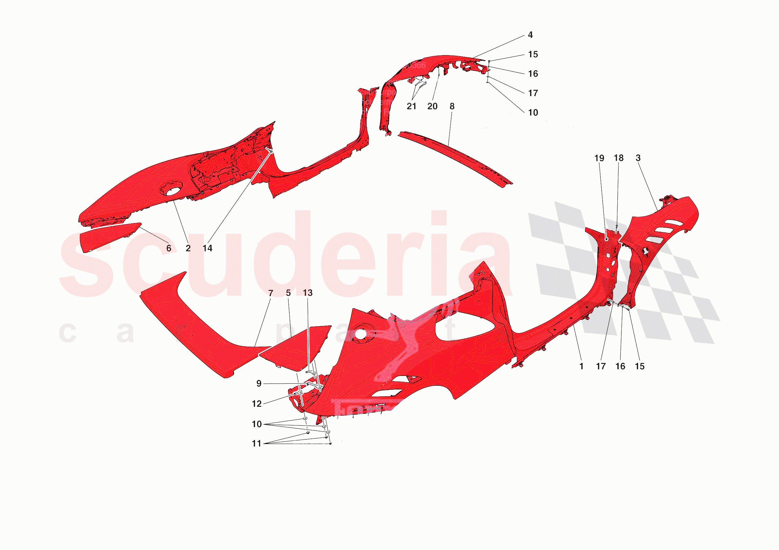 LATERAL OUTER BODYSHELL of Ferrari Ferrari SF90 XX Spider Europe RH