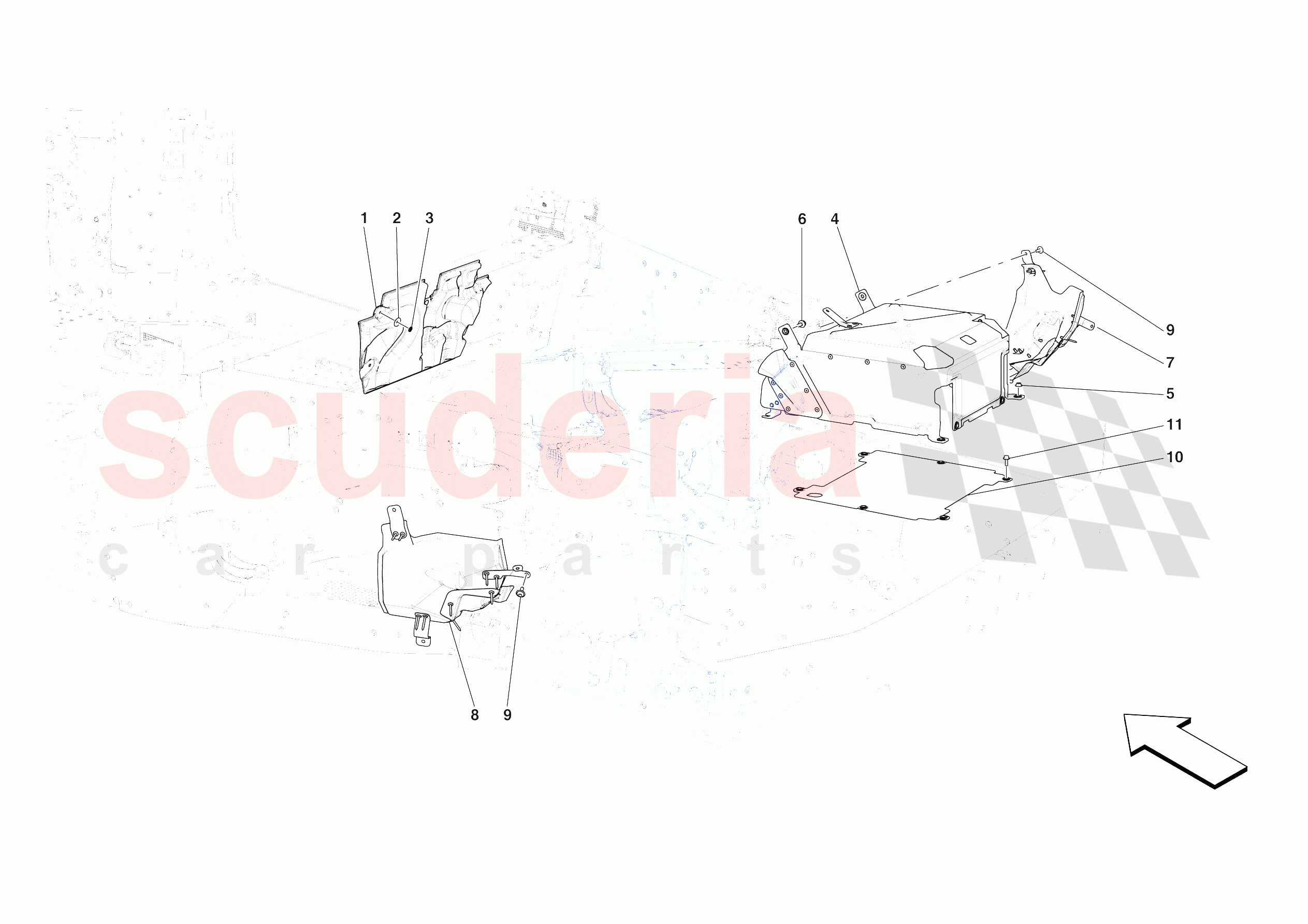 ENGINE COMPARTMENT INSULATION of Ferrari Ferrari SF90 XX Spider USA