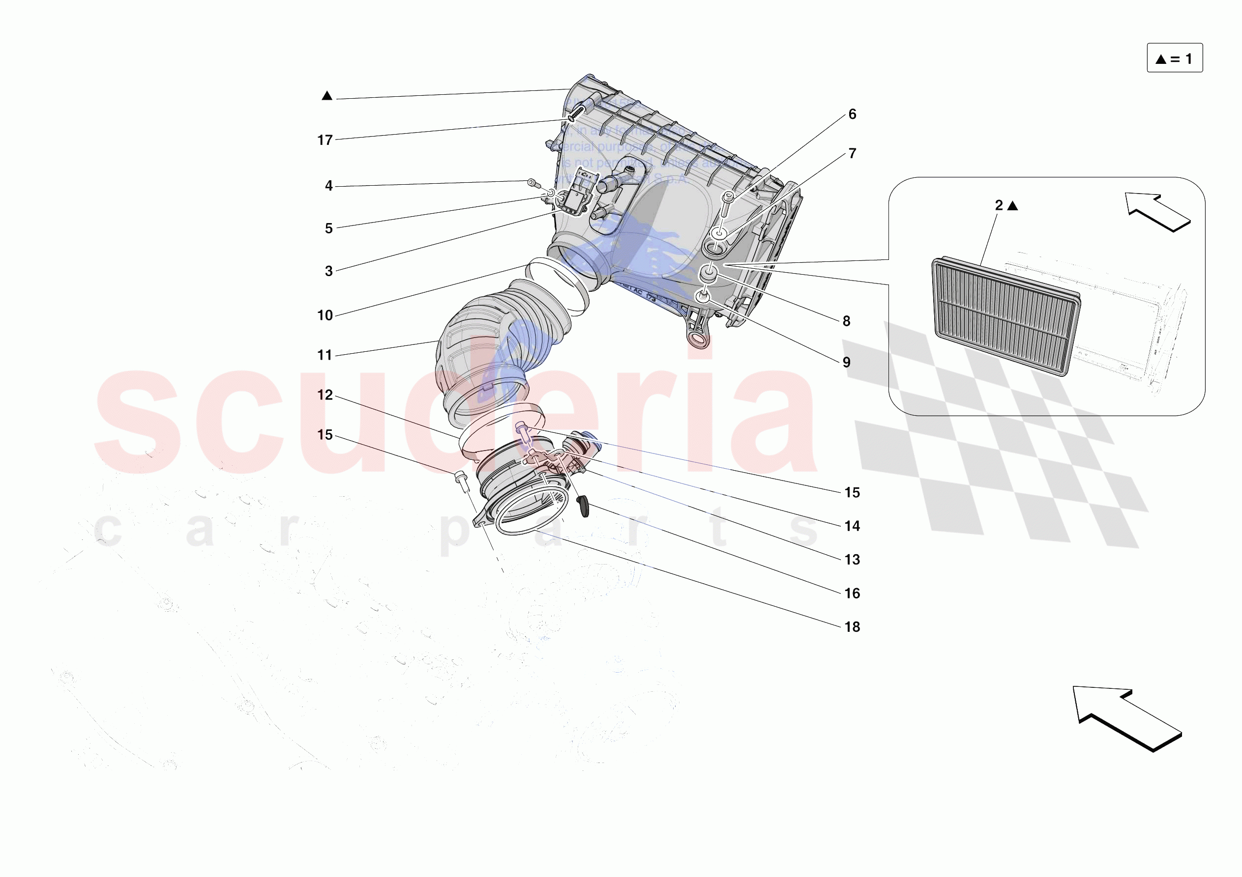 AIR FILTER, AIR INTAKE AND DUCTS of Ferrari Ferrari SF90 XX Stradale Europe