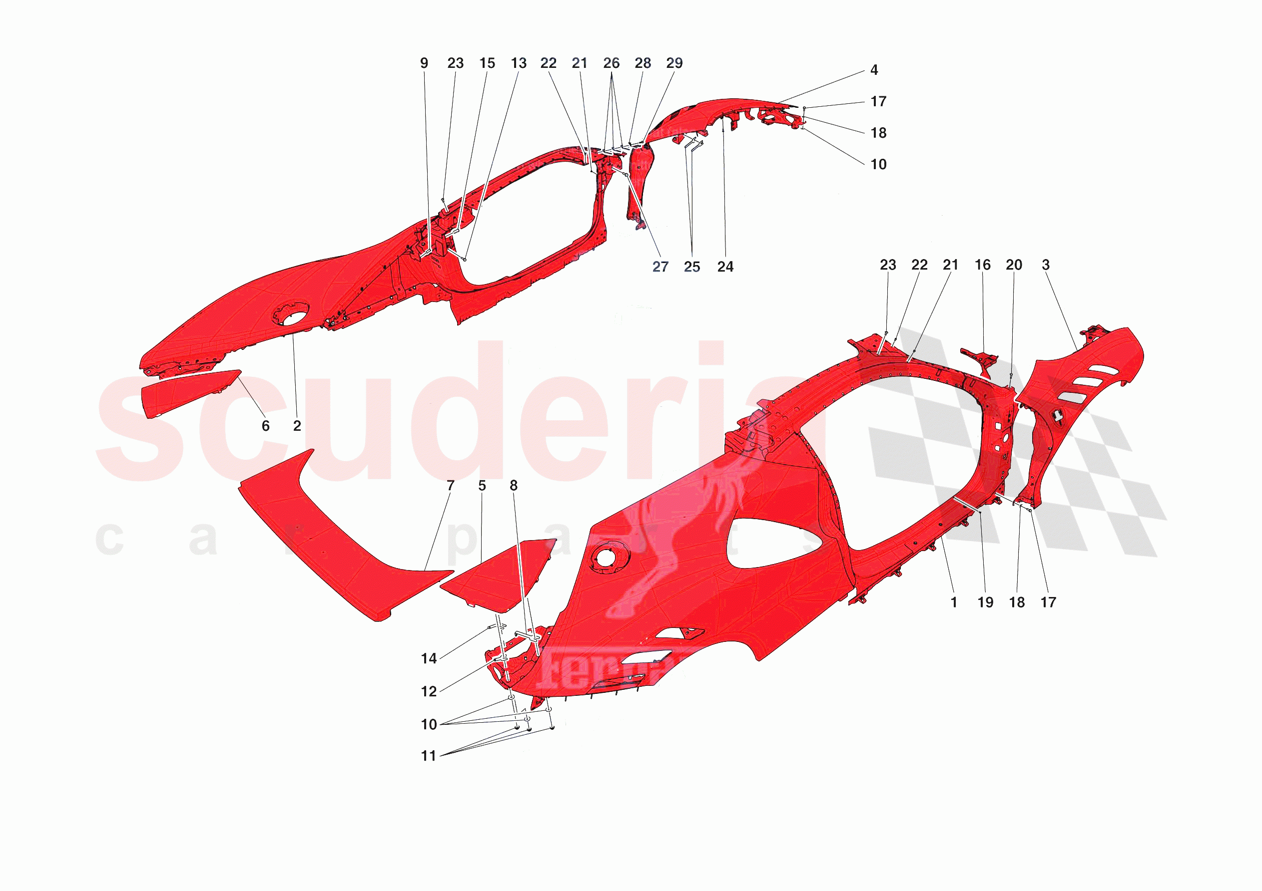 LATERAL OUTER BODYSHELL of Ferrari Ferrari SF90 XX Stradale Europe