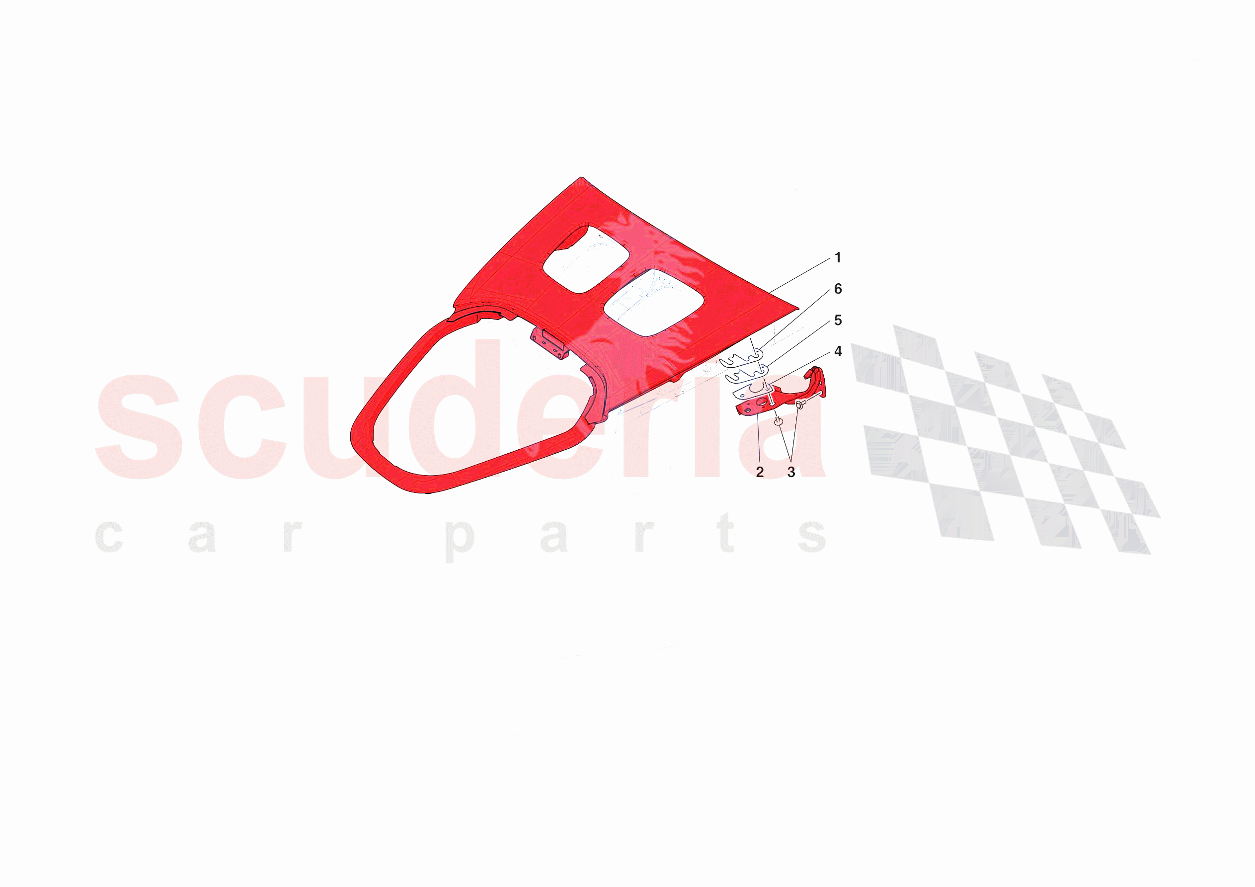 REAR LID SUBSTRUCTURE of Ferrari Ferrari SF90 XX Stradale Europe