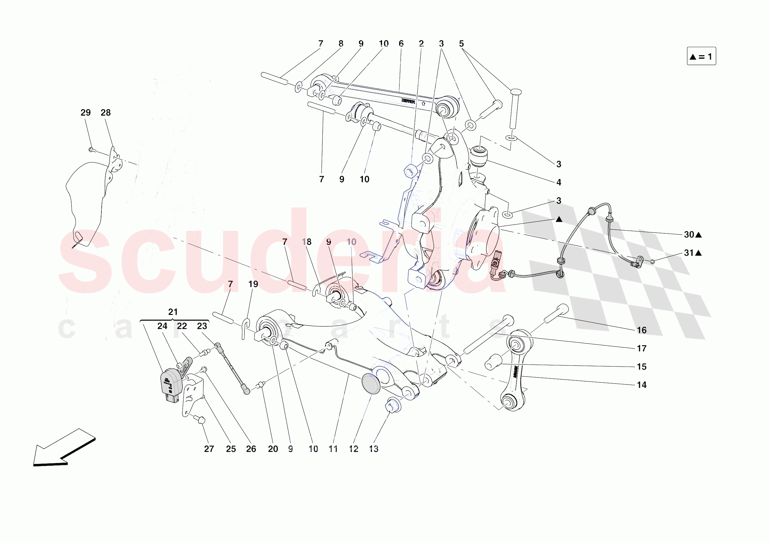 REAR SUSPENSION - ARMS of Ferrari Ferrari SF90 XX Stradale USA