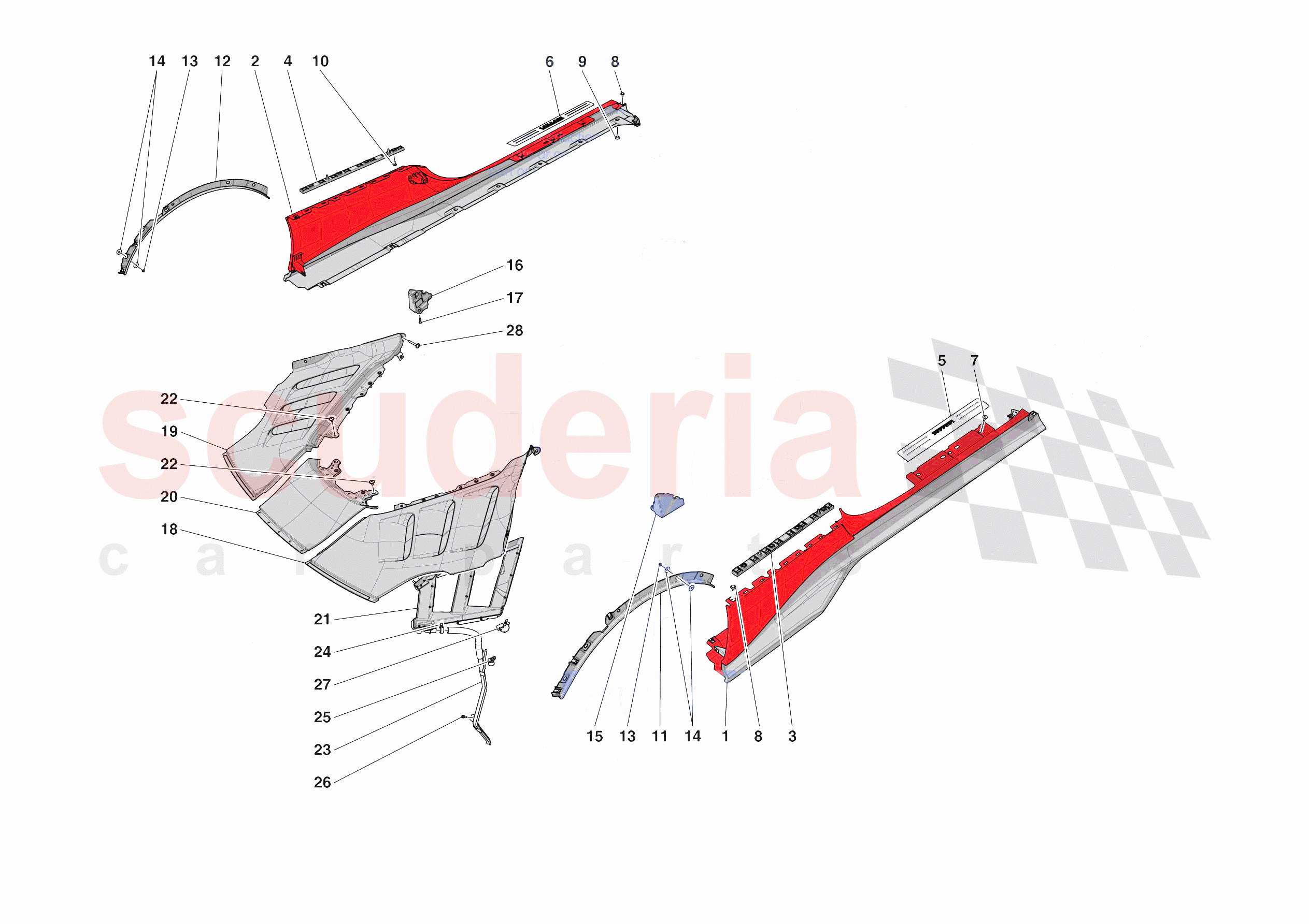 EXTERNAL LATERAL TRIM of Ferrari Ferrari SF90 XX Stradale USA