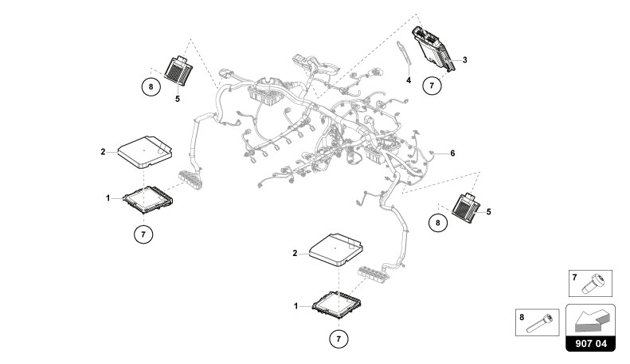 CONTROL UNIT FOR PETROL ENGINE of Lamborghini Lamborghini REVUELTO REVUELTO COUPE'