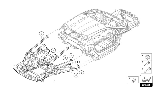 CHASSIS REAR of Lamborghini Lamborghini REVUELTO REVUELTO COUPE'