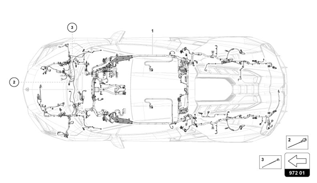 HARNESS FOR INTERIOR MAIN HARNESS of Lamborghini Lamborghini REVUELTO COUPE'