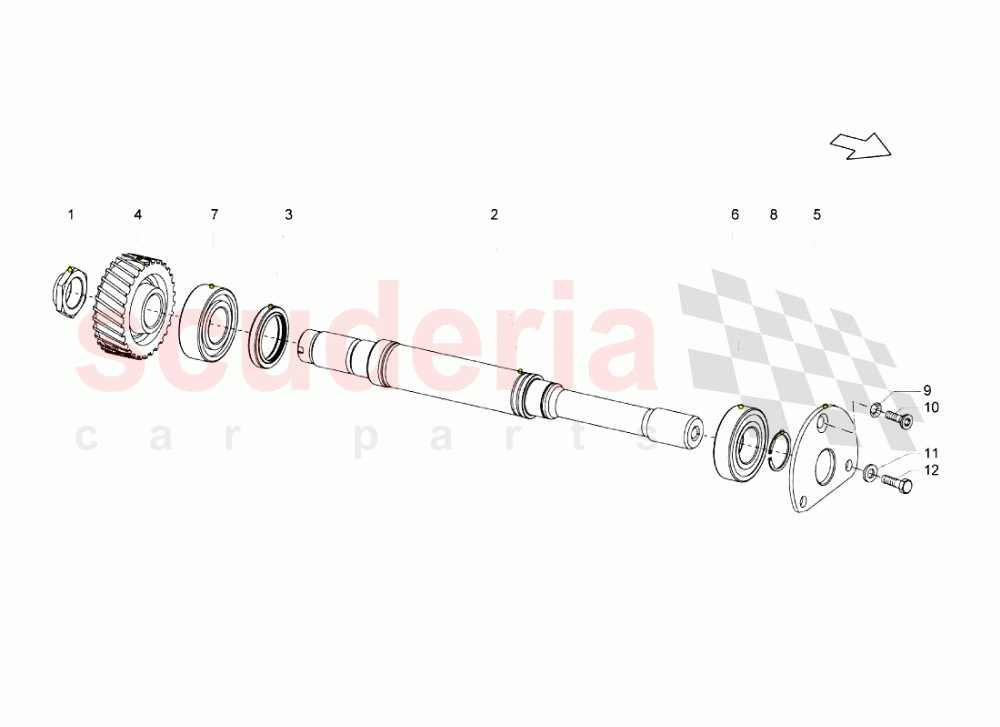 Dismissal Shaft of Lamborghini Lamborghini Gallardo (2006-2007)