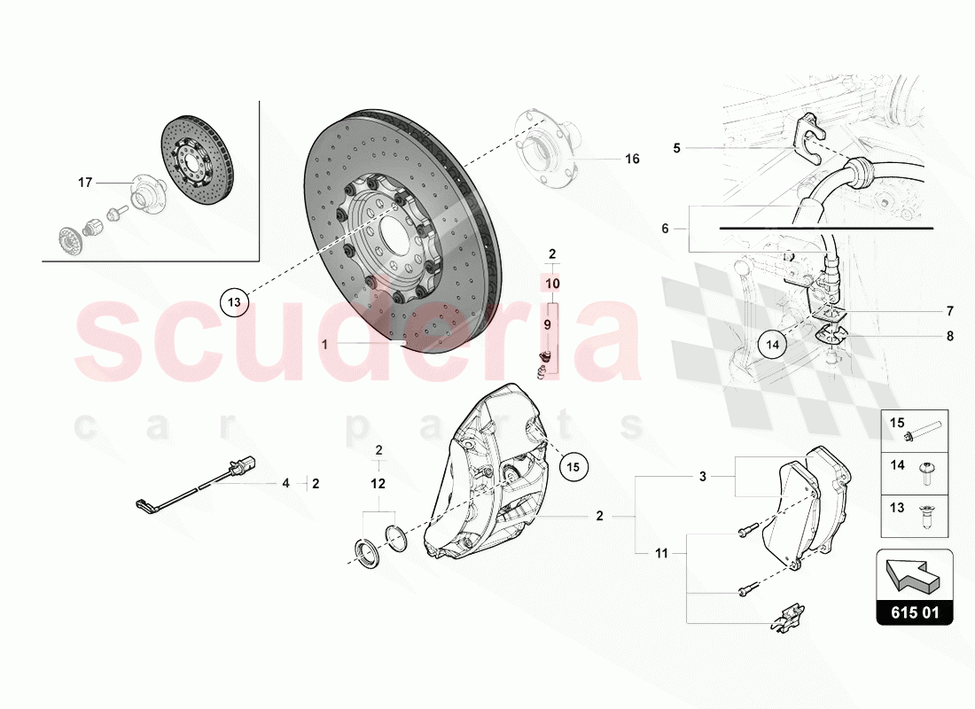 BRAKE DISC of Lamborghini Lamborghini Aventador LP770 SVJ Coupe