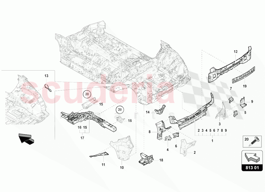 UNDERBODY of Lamborghini Lamborghini Urus (2018-2019)