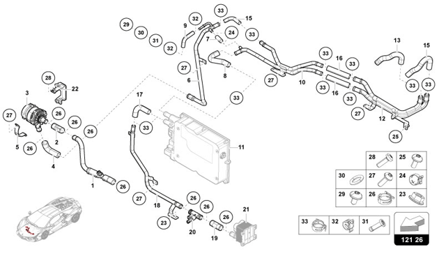 COOLANT COOLING SYSTEM - HIGH VOLTAGE COOLING of Lamborghini Lamborghini REVUELTO REVUELTO COUPE'