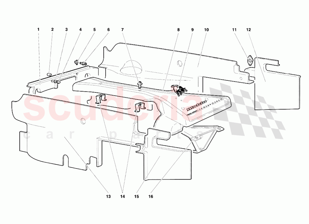 Engine Housing Panels of Lamborghini Lamborghini Diablo VT (1993-1998)