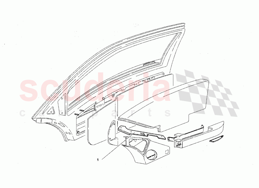 Doors (Valid for R.H.D. Version - April 1994) 2 of Lamborghini Lamborghini Diablo VT (1993-1998)