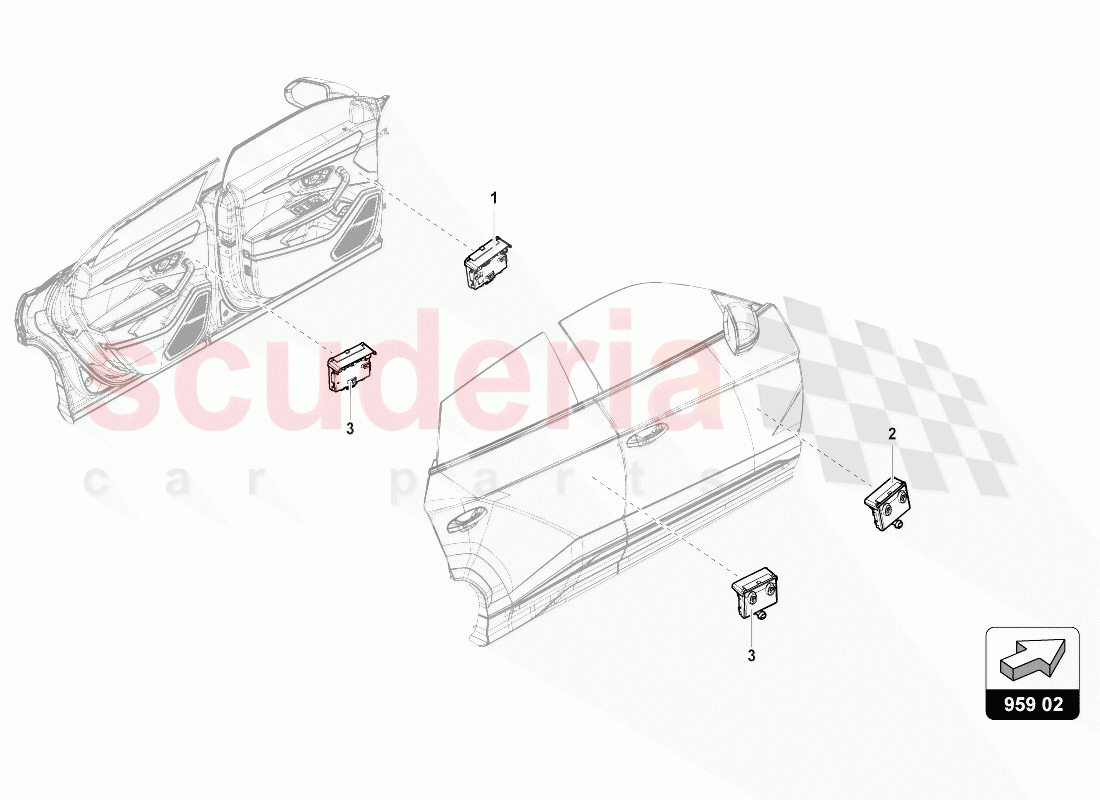 DOOR CONTROL UNIT of Lamborghini Lamborghini Urus (2018-2019)