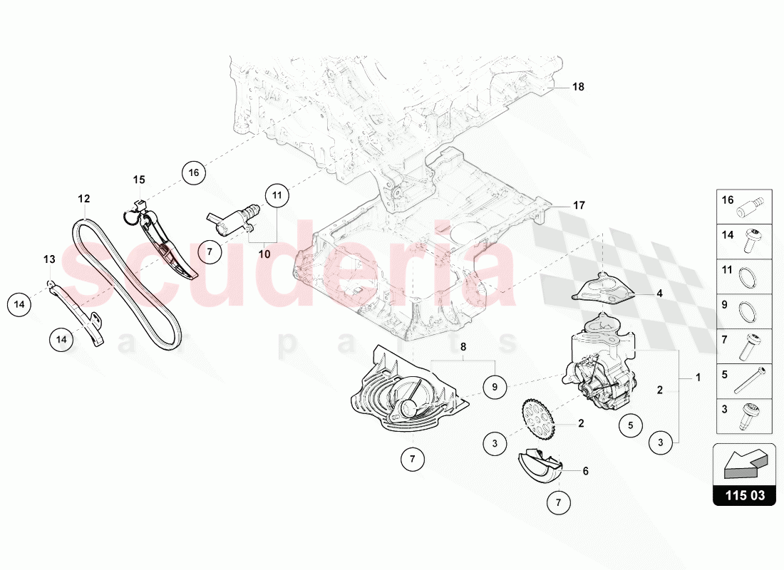OIL PUMP of Lamborghini Lamborghini Urus (2018-2019)