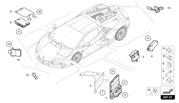 ONBOARD SUPPLY CONTROL UNIT of Lamborghini Lamborghini REVUELTO REVUELTO COUPE'