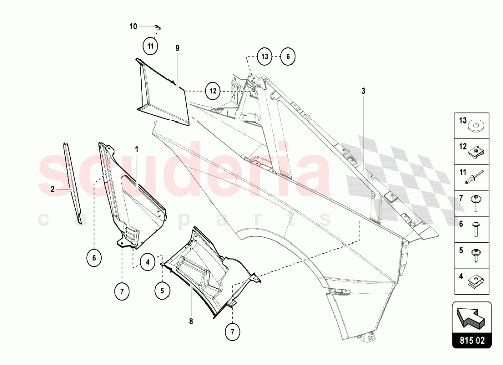 AIR INTAKE of Lamborghini Lamborghini Aventador LP720 Roadster