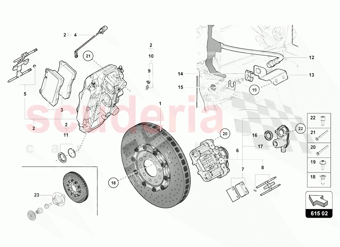 BRAKE DISC of Lamborghini Lamborghini Aventador LP770 SVJ Coupe