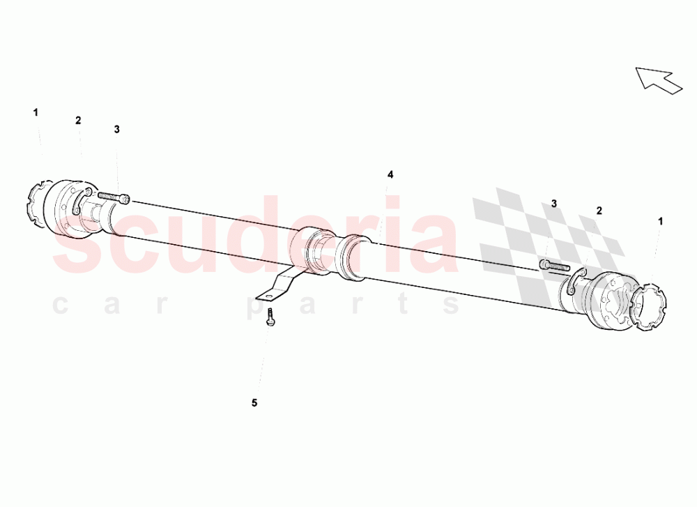 Propeller Shaft of Lamborghini Lamborghini Gallardo Spyder