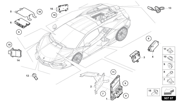 SUPPLY CONTROL UNIT of Lamborghini Lamborghini REVUELTO REVUELTO COUPE'