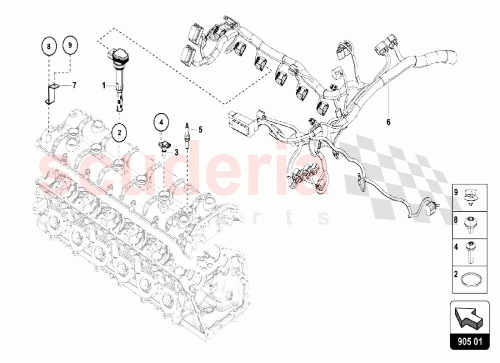 Ignition System of Lamborghini Lamborghini Aventador LP740 S
