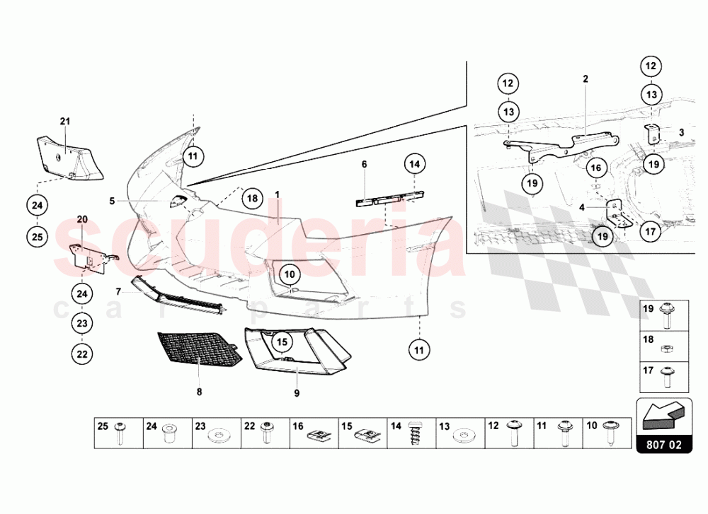 FRONT BUMPERS 2 of Lamborghini Lamborghini Aventador LP700 Roadster