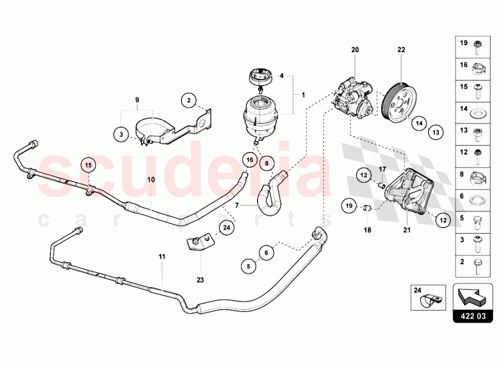 POWER STEERING - VANE PUMP of Lamborghini Lamborghini Aventador LP700 Roadster