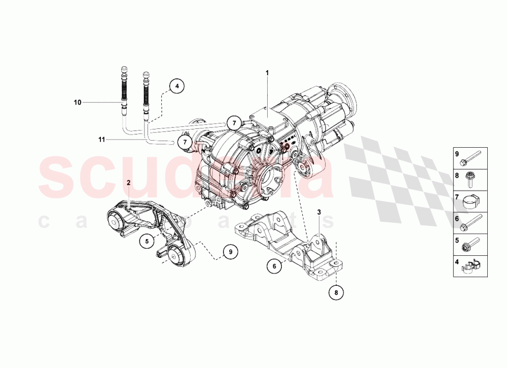 Front Differential Assembly 3 of Lamborghini Lamborghini Aventador LP700 Coupe