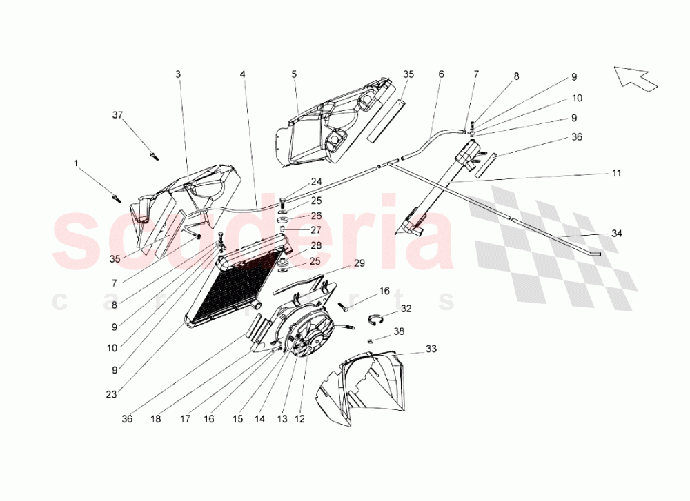 Water Cooling System 3 of Lamborghini Lamborghini Gallardo (2006-2007)