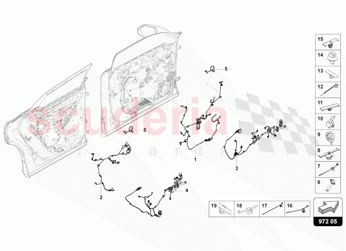 WIRING SET FOR DOOR of Lamborghini Lamborghini Urus (2018-2019)