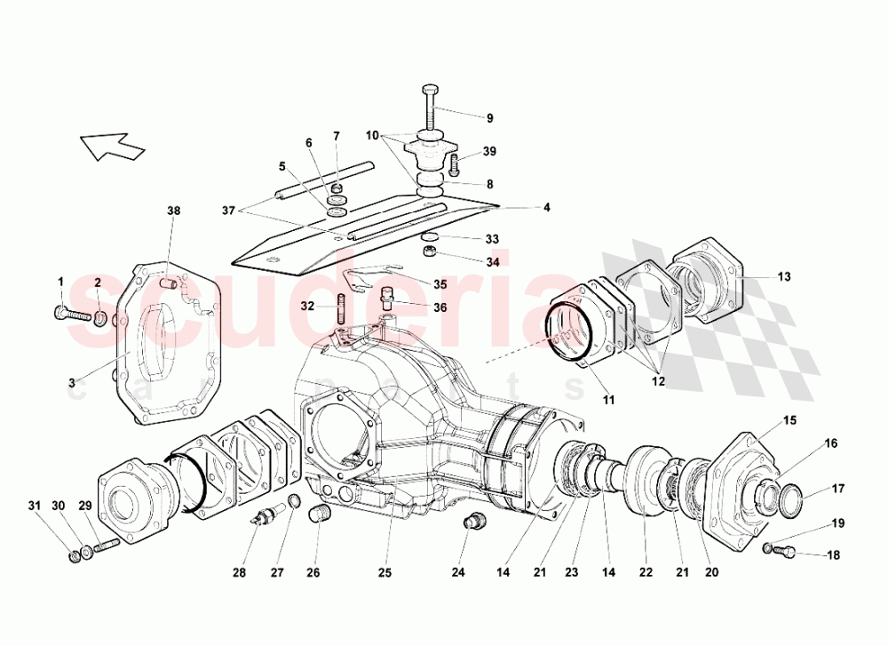 Front Differential Case of Lamborghini Lamborghini Murcielago Roadster