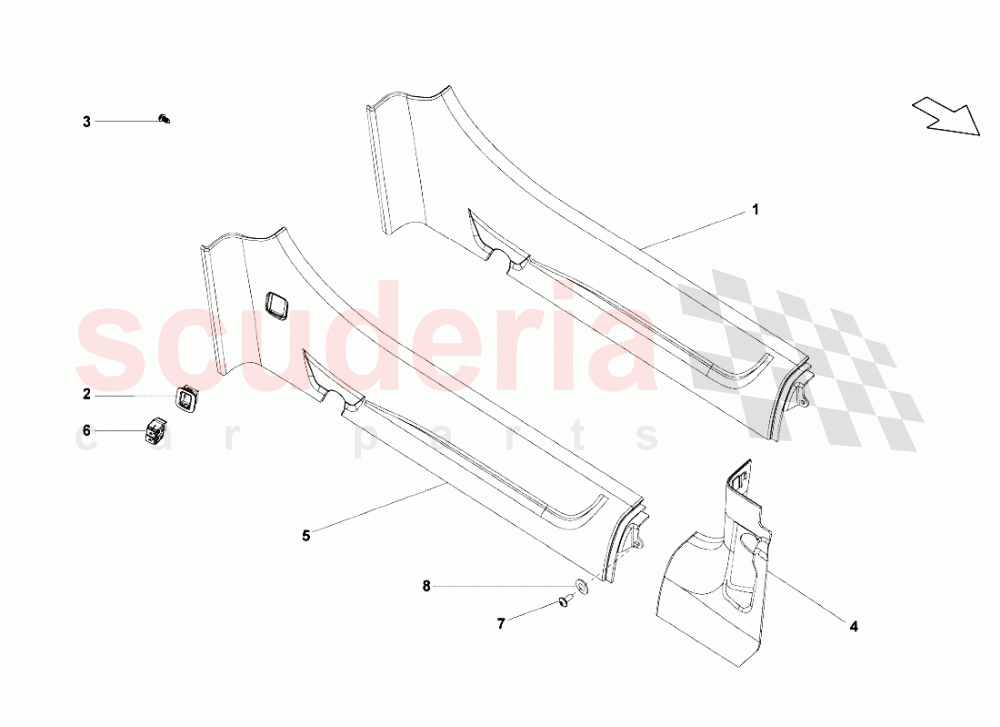 Inner Side Member of Lamborghini Lamborghini Gallardo (2008)