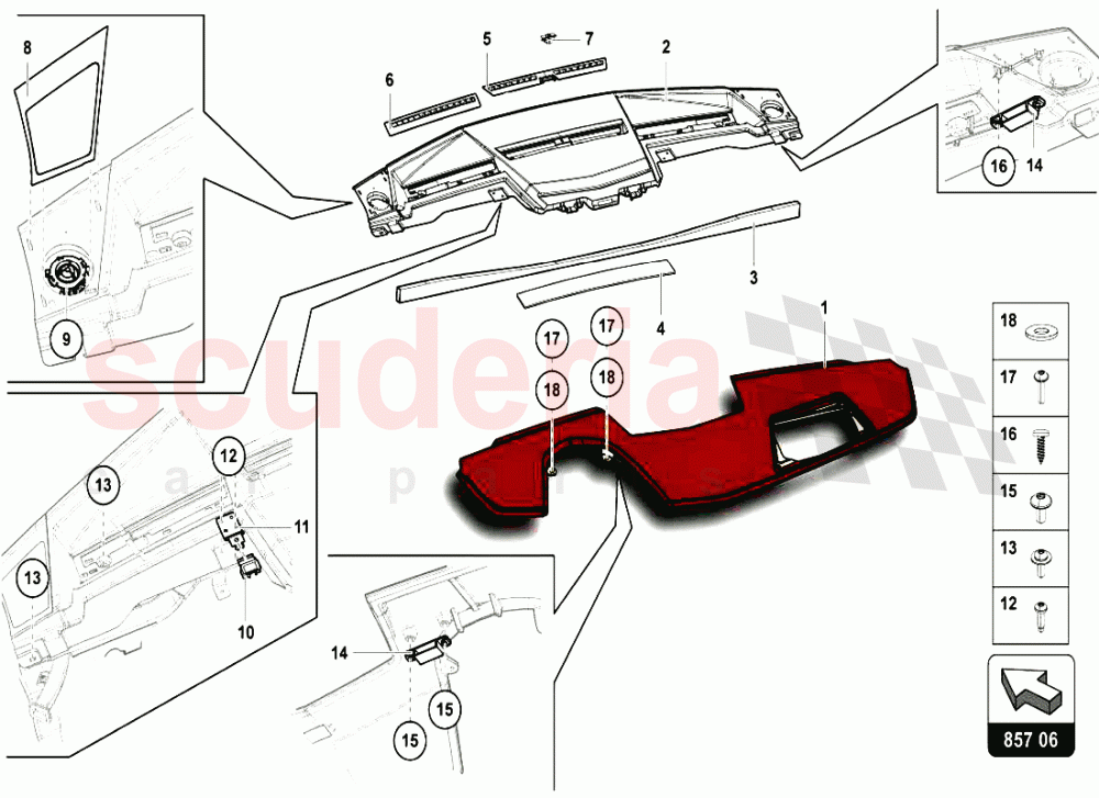 DASHBOARD 3 of Lamborghini Lamborghini Aventador LP720 Roadster