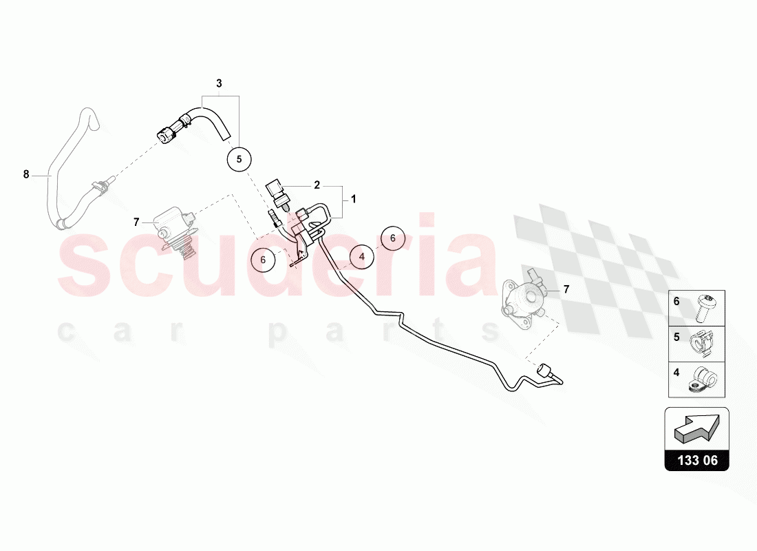 FUEL SUPPLY LINE of Lamborghini Lamborghini Urus (2018-2019)