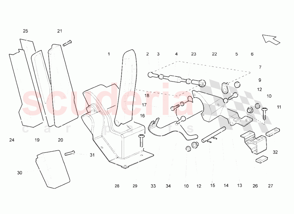 Accelerator Pedal (e-gear) of Lamborghini Lamborghini Gallardo Spyder