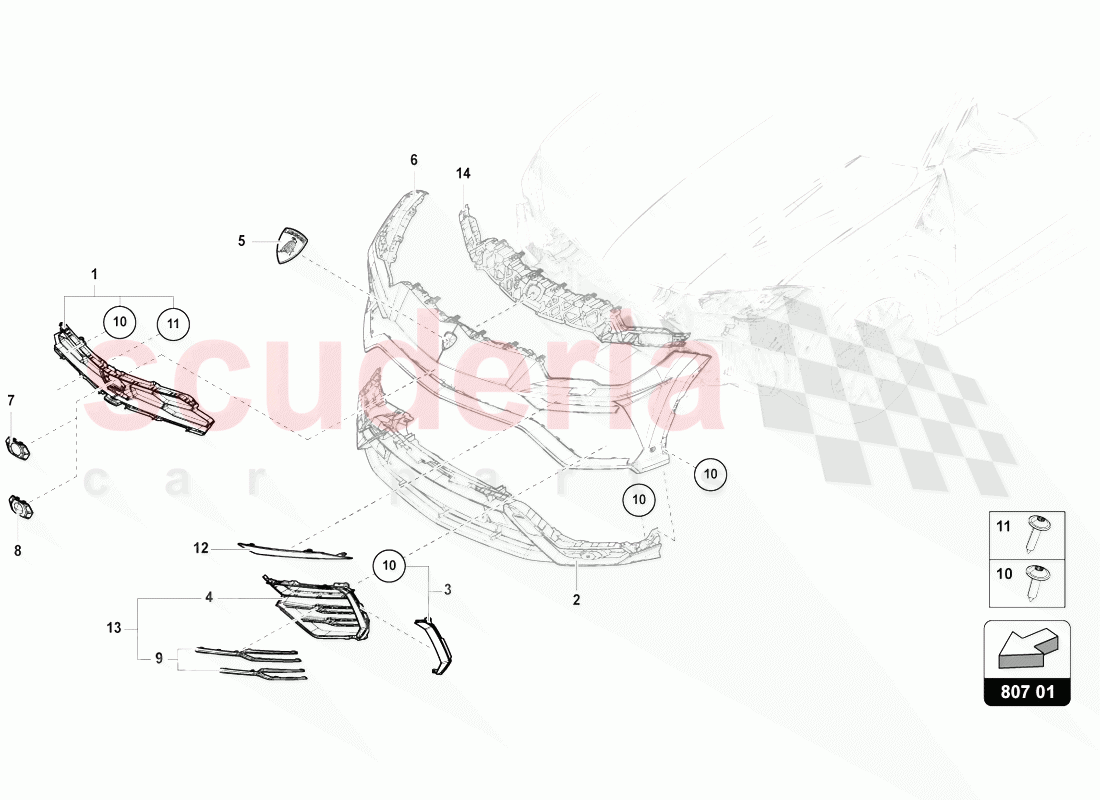 INSERT FOR BUMPER of Lamborghini Lamborghini Urus (2018-2019)