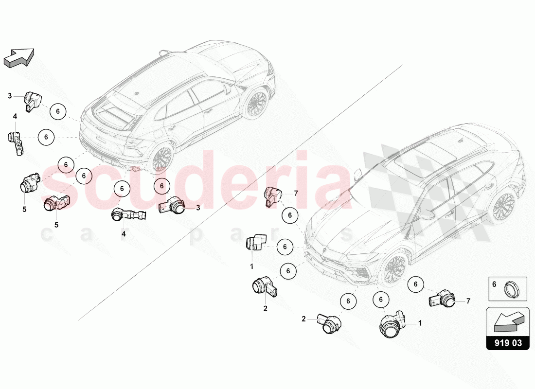 SENSOR of Lamborghini Lamborghini Urus (2018-2019)