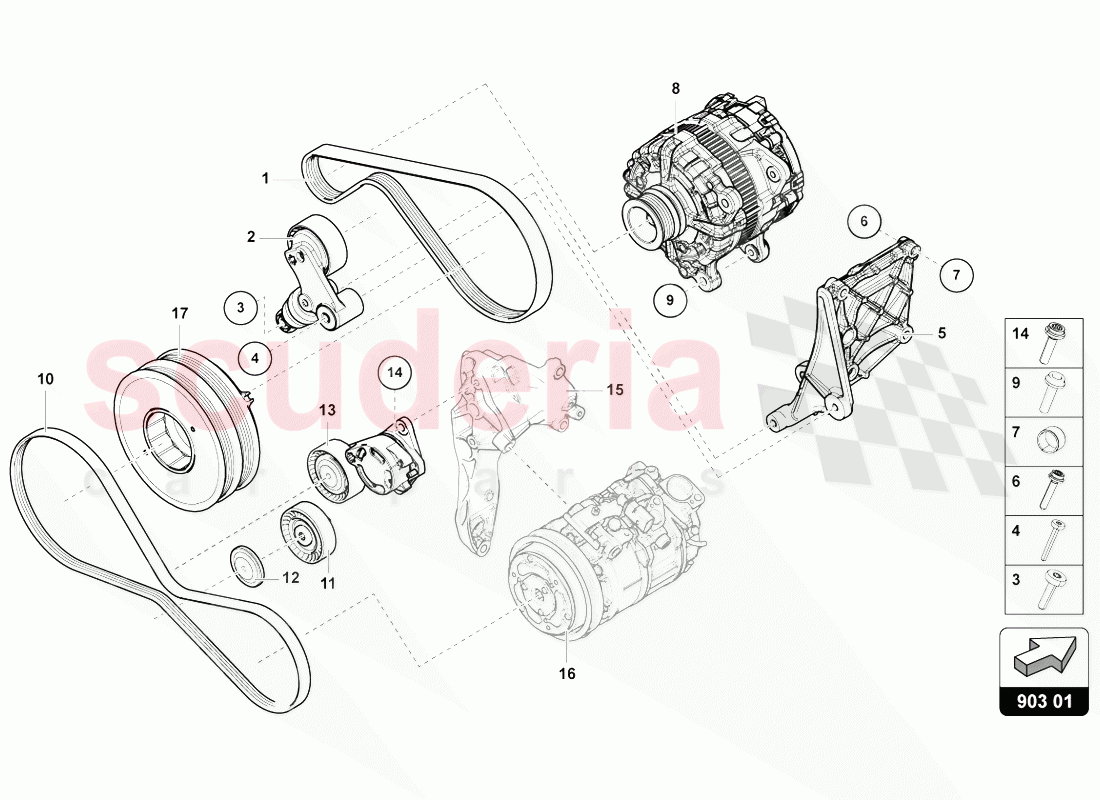 ALTERNATOR of Lamborghini Lamborghini Urus (2018-2019)