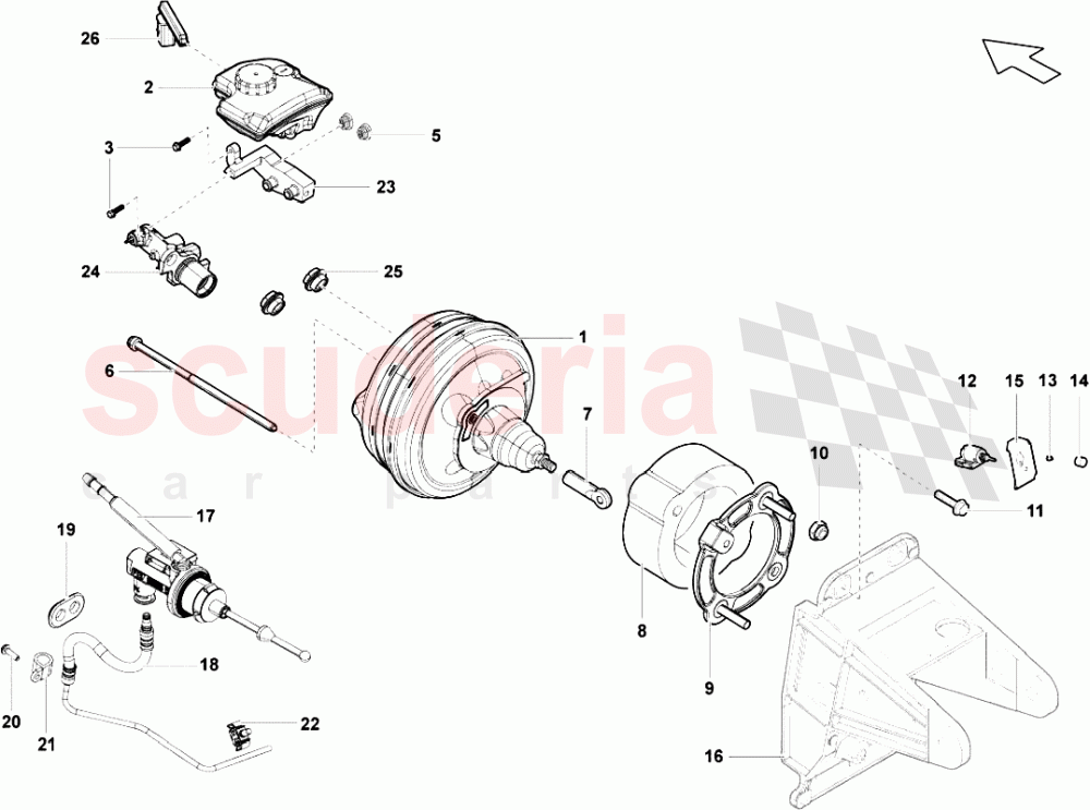 POWER BRAKE of Lamborghini Lamborghini Gallardo LP550 Spyder