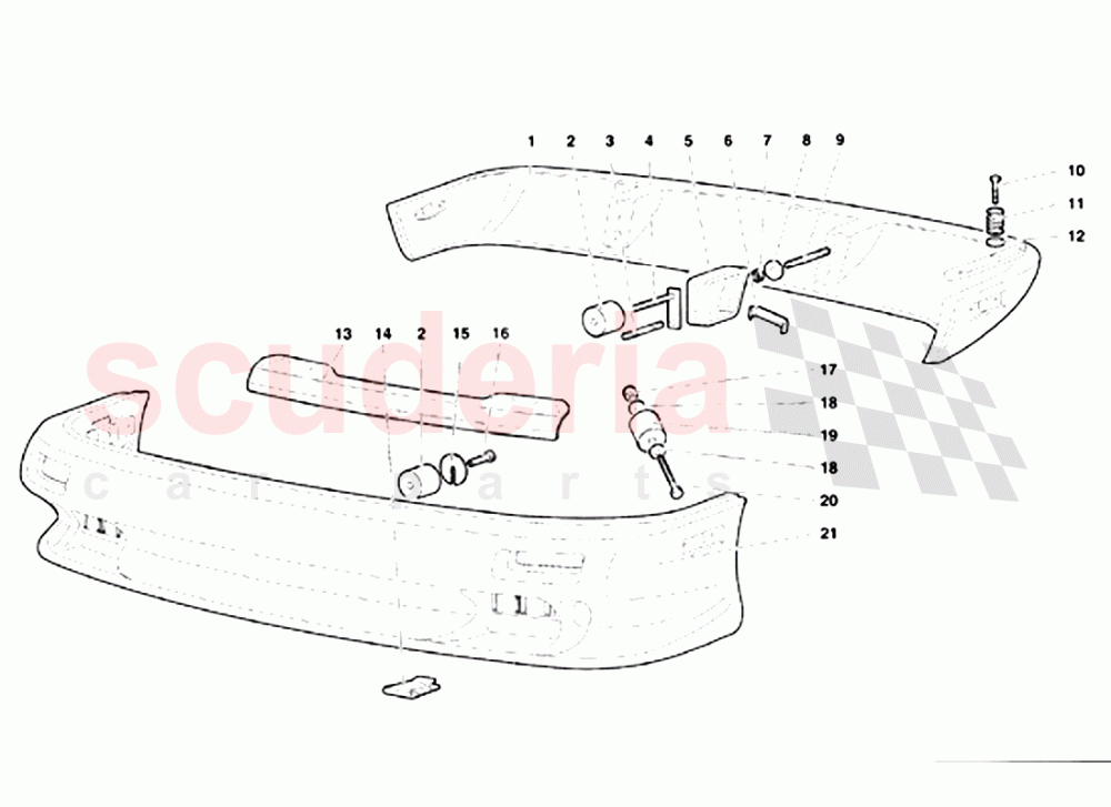 Bumpers (Valid for Canada Version - April 1994) of Lamborghini Lamborghini Diablo VT (1993-1998)
