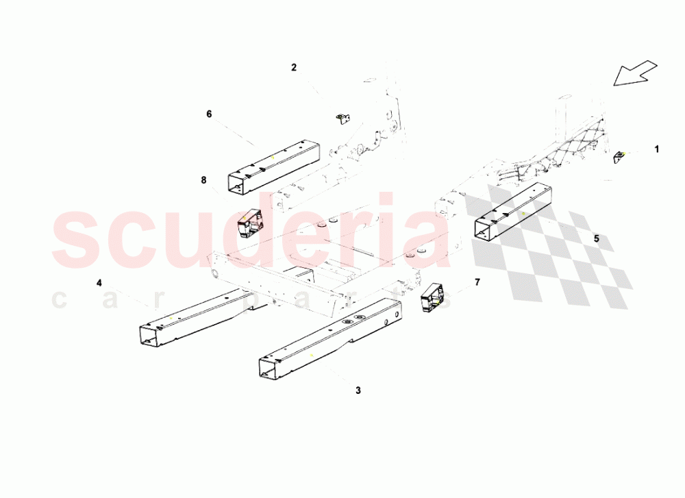 Front Frame Elements 3 of Lamborghini Lamborghini Gallardo (2006-2007)