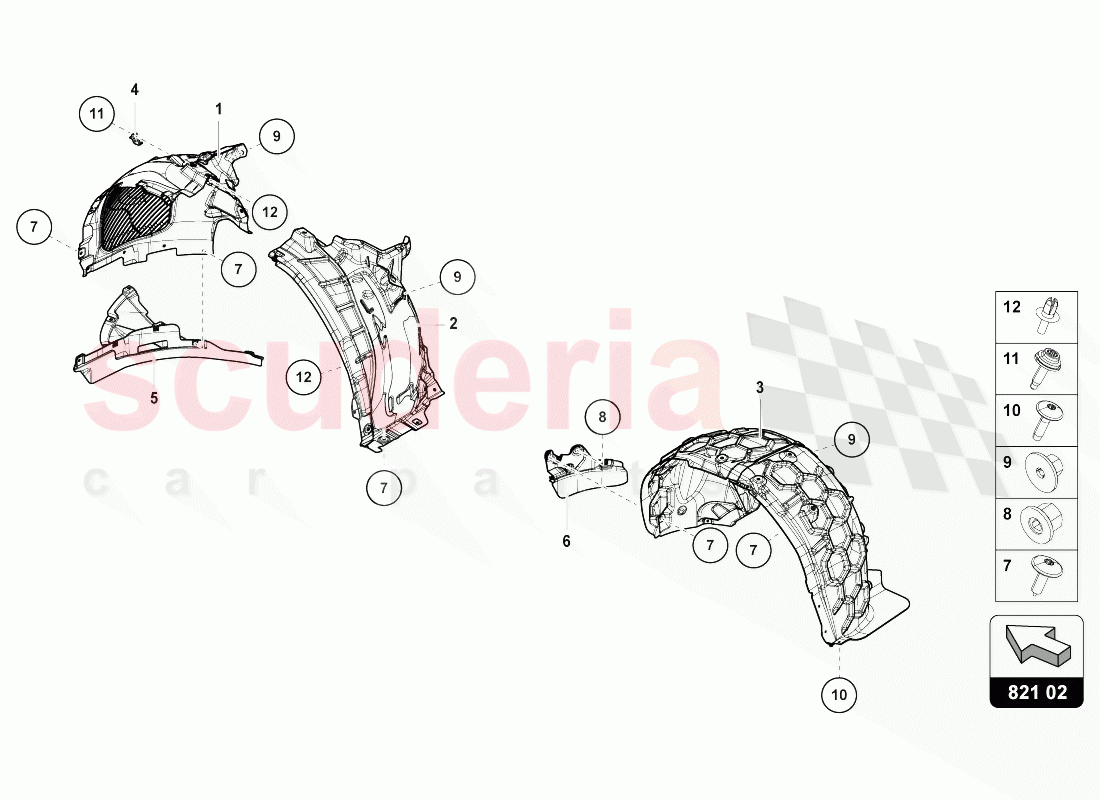 WHEEL HOUSING LINER of Lamborghini Lamborghini Urus (2018-2019)